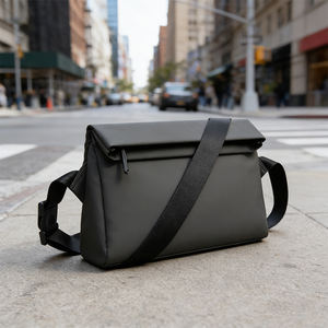 Sac messager tendance pour homme, sac bandoulière <span class=keywords><strong>d</strong></span>écontracté, sac carré pour téléphone portable pour homme avec fermeture éclair et tissu Oxford imperméable et durable - Product Image 5