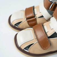 Chaussures orthopédiques pour enfants pour la marche sur les orteils, soutien du hallux valgus et des pieds plats, tige haute en cuir fendu, semelle en caoutchouc