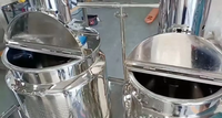 Machine d'émulsification et d'homogénéisation sous vide automatique de 500L, personnalisable, de qualité alimentaire, pour crèmes cosmétiques et produits liquides
