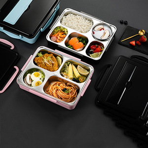 <span class=keywords><strong>Plateau</strong></span> <span class=keywords><strong>repas</strong></span> en acier inoxydable avec 5 <span class=keywords><strong>compartiments</strong></span>, boîte à lunch pour enfants, boîte bento à <span class=keywords><strong>4</strong></span> <span class=keywords><strong>compartiments</strong></span> pour étudiants - Product Image 6