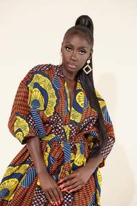 <span class=keywords><strong>Robe</strong></span> africaine à imprimé pour femmes, <span class=keywords><strong>grande</strong></span> <span class=keywords><strong>taille</strong></span>, col <span class=keywords><strong>en</strong></span> V, nouvelle collection 2021, 100% coton <span class=keywords><strong>wax</strong></span> africain, <span class=keywords><strong>robe</strong></span> à imprimé tendance - Product Image 4