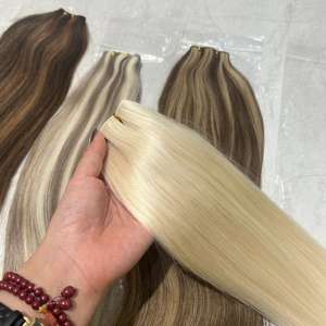 अदृश्य बालों के प्रकार एक्सटेंशन रेमी सीधे रंगे बालों के थोक पूर्ण बालों का घनत्व cule गठबंधन विक्रेता शैली के साथ - Product Image 4