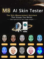 Appareil d'analyse de la peau 2 en 1, analyseur de peau 3D professionnel, scanner de peau du visage, détection du cuir chevelu, équipement de salon de beauté