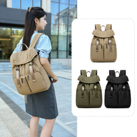 Sac à dos de loisirs en nylon souple imperméable, léger, pour le sport, avec fermeture à cordon, sac d'école multifonctionnel pour adolescents