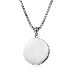 Yunnique – collier rétro maçonnique œil de Dieu pour hommes, pendentif géométrique couleur acier, chaîne de pull, Style Hip Hop, 60Cm de long - Product Image 3