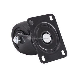 MW 2,5 Zoll Low Profile Black Nylon <span class=keywords><strong>PP</strong></span> Räder 63mm Lenk rollen für schwere Maschinen - Product Image 3