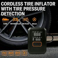 Compresseur d'air portable 14,8 V pour voiture, démarreur de secours 150 PSI, gonfleur de pneus numérique électrique intelligent sans fil pour vélo et ballon de basket