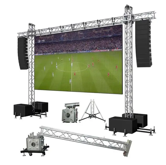 Mini stand display traliccio paranco manuale per appendere schermo led video wall, jbl line array dj altoparlante illuminazione truss lift tower