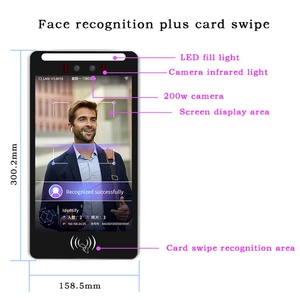 Machine de pointage biométrique à écran tactile Android 11 de 10,1 pouces, reconnaissance faciale, NFC, code QR, empreinte digitale, mesure de la température - Product Image 6