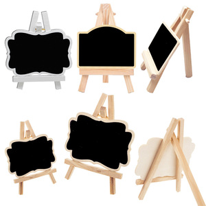 Mini Pizarra de Madera de Doble Cara Borrable, Letreros con Forma Irregular de Casa, Flor, Ola, Número de Mesa, <span class=keywords><strong>para</strong></span> Cafetería, Boda - Product Image 3