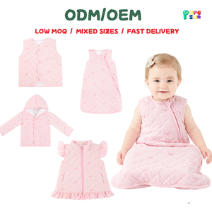 Gigoteuses matelassées roses avec nœud, douces pour la peau, de qualité supérieure Puresun, pour nouveau-nés, <span class=keywords><strong>gigoteuse</strong></span> personnalisée pour bébés filles - Product Image 1
