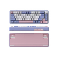 Keyboard Mekanik Gasket 68 Tombol Kustom OEM untuk Kantor, Keyboard Mekanik Mini Gaming 60 Persen, Keyboard Mekanik Nirkabel