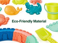 Ensemble de 25 jouets de plage en plastique avec moules à sable et clôture, jouets d'été éducatifs écologiques pour enfants, jeux intérieurs et extérieurs