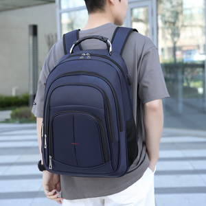 Mochila para Computadora Oxford al por Mayor, Geométrica, Impermeable, de Gran Capacidad, Ligera, Moderna, Unisex, con Cierre de Cremallera USB - Product Image 4