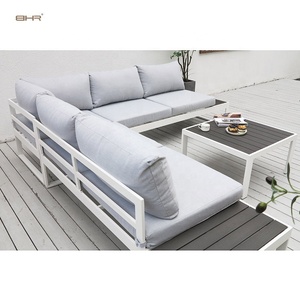 Conjunto de Sofás de Jardín de Aluminio de Diseño Moderno BHR, Muebles de Exterior <span class=keywords><strong>para</strong></span> Salón, Hotel, Villa, Colección de <span class=keywords><strong>Asientos</strong></span> de Patio Duraderos de Alta Gama - Product Image 4