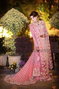 Hermosa chaqueta de rastro largo indio/pakistaní tradicional Lehenga Choli bordado Zardozi pesado para boda-acetato 2019 - Product Image 2