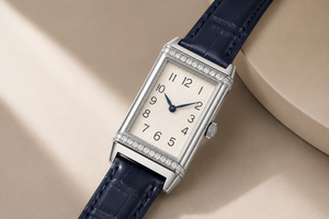 Reverso Designer Flip <b>Watch</b> Blue Leather Strap 904L Stainless Steel Sapphire Crystal Suitable For Women - Product Image 4