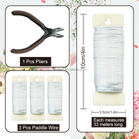 Fil floral décoratif laqué en petite bobine pour l'artisanat et les arts du jardin, fil métallique peint