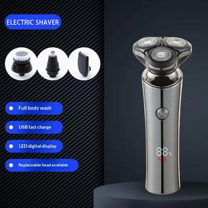 Afeitadora Eléctrica 4 en 1 para Hombre, Kit de Aseo Todo en Uno, Recargable, Impermeable, Afeitado en Seco y Húmedo, Recortador de Barba y Vello Nasal - Product Image 5