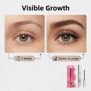 Vente directe du fabricant, sérum de croissance des cils végétalien sans huile, à <span class=keywords><strong>base</strong></span> de plantes, emballage personnalisé, soin des cils naturel résistant à l'eau - Product Image 4