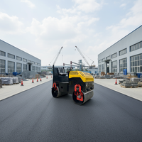 Prix usine Mini-compacteur vibrant routier à double tambour avec composant moteur principal