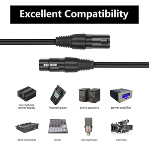 Cable <span class=keywords><strong>Xlr</strong></span> a <span class=keywords><strong>Xlr</strong></span> 3M 5m 10M 20m Conector de cable de micrófono de audio Profesional Cable <span class=keywords><strong>Xlr</strong></span> de micrófono macho y hembra de 3 pines - Product Image 4