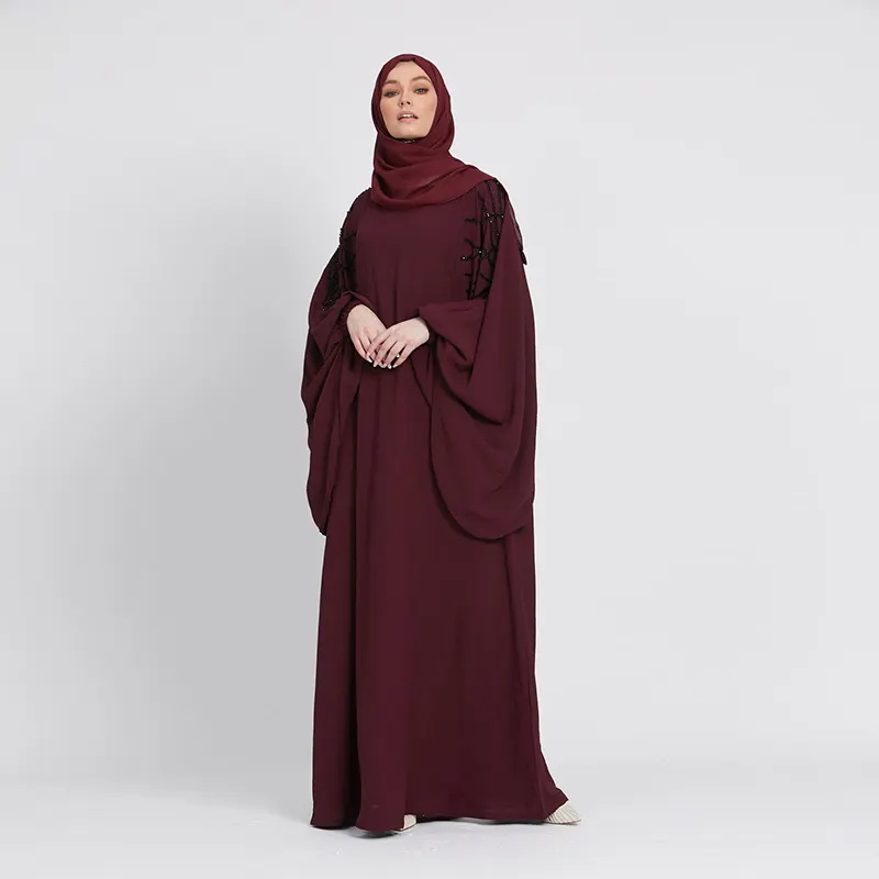 Beliebteste Stil Free Size Langes Kleid Abaya Muslime Brautkleider Mädchen Second Hand Dubai Muslim Kleid