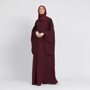 Most Popular Style Free Size Long Dress Abaya Muslims Bridal Gowns Girls Second Hand Dubai Muslim Dress