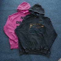 Sudadera con capucha impresa personalizada Colorful Men Heavyweight Hoodie Acid Wash Terry Fabric 420GSM Sudadera con capucha con estampado de transferencia personalizada para hombre