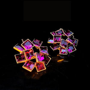 XILIANGFEIZI Bestseller Vintage Catwalk Style Rose Boucles d'oreilles pendantes Français Cross-Border Hit avec Zircon Pierre Principale - Product Image 3