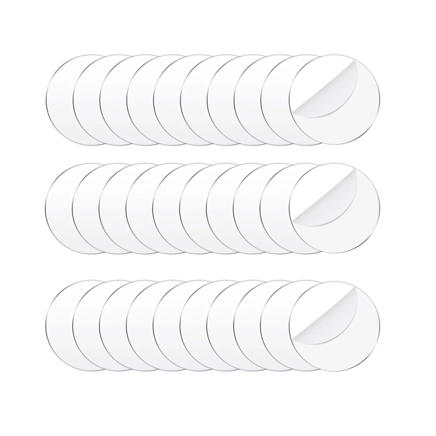 30 Pieces Clear Acrylic Circles Blanks Disc Transparent Acrylic Disk Round Circle Plastic Disc Acrylic Sheet Blank