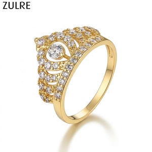 Nuovo Anello Corona da Regina con Fiore e Decorazioni Iced Out, per Matrimoni, Hip Hop, Moda, per Donne - Product Image 1