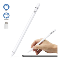 Stylet capacitif universel 2-en-1 haute sensibilité en cuivre et aluminium pour écriture et dessin sur écran tactile mobile