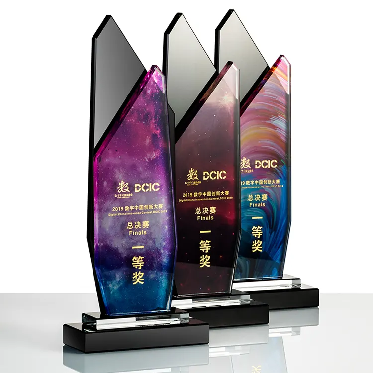Stampa UV Su Misura Champion Award Premio Trofeo di Cristallo