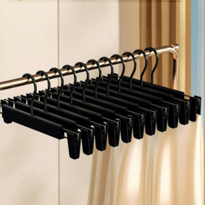 Porte-pantalon rétractable à un seul niveau pour la maison, séchoir à vêtements pour adultes avec pinces à pantalons - Product Image 5
