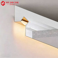 Perfil de Aluminio para Techo Empotrado, Canal LED Ultra Delgado, Luz Lineal, Reflector para Esquinas y Espacios Reducidos