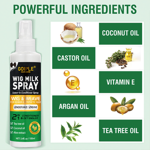 Spray para el Cuidado de Pelucas al por Mayor, Hidrata y Suaviza el Cabello, Leche para Pelucas en Spray sin Enjuague, Previene la Resequedad, Rico en Ingredientes Poderosos - Product Image 2