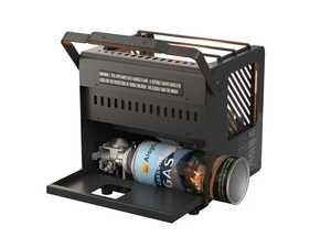 Réchaud à <span class=keywords><strong>gaz</strong></span> portable 3-en-1 Alogfire avec couvercle rabattable, foyer au butane professionnel avec tuyau <span class=keywords><strong>flexible</strong></span> en acier inoxydable, foyer de table à flamme réelle - Product Image 6