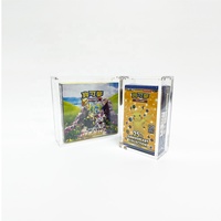 Boîte de présentation de cartes en acrylique transparent avec porte magnétique pour Booster Elite Trainer Box