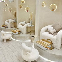 Chine Nail Supply Pas Cher Moderne Blanc Nail Spa Chaise Pédicure Chaise Pompe Magnétique Jet Couverture whirlpool