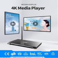 Boîtier TV Android RK3399 2026 4 Go 32 Go 4K 60 ips Gigabit Ethernet Wi-Fi double bande pour lecteur multimédia d'affichage numérique