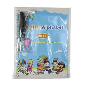 Cuaderno mágico con alfabeto inglés para niños, impresión personalizada