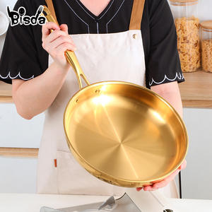 <span class=keywords><strong>Wok</strong></span> antiadhésif en acier inoxydable 304 de 28 cm pour la cuisine à domicile, petit-déjeuner, crêpes, œufs frits, steaks, repas rapides et faciles, gaz, induction - Product Image 6