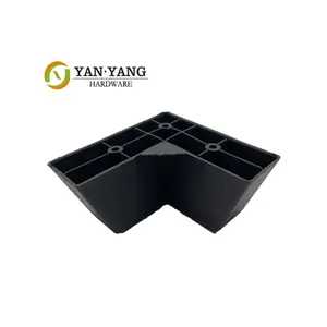 Yanyamg ขาโซฟาขาพลาสติกสีดำสำหรับเฟอร์นิเจอร์ขาเฟอร์นิเจอร์สำหรับเปลี่ยน
