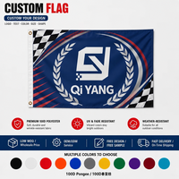 Drapeaux et bannières personnalisés 3x5 pieds en tissu polyester, impression d'emblèmes, promotion d'événements en plein air, publicité