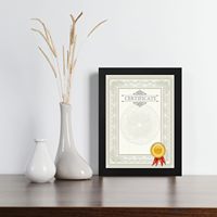 Marco para Diplomas/Certificados S&L 85x11 de PVC de Alta Definición con Acabado Mate, Portadocumentos de Sobremesa/Pared
