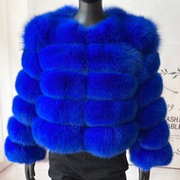 Manteau en fausse fourrure de renard noir et blanc pour femme, élégant, duveteux, veste en fausse fourrure, manteau court en fourrure, vêtements pour femme