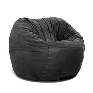 DB Jaxx Saxx Canapé pouf noir contemporain rond de 3 pieds confortable et imperméable avec housse amovible pour meubles de maison - Product Image 3