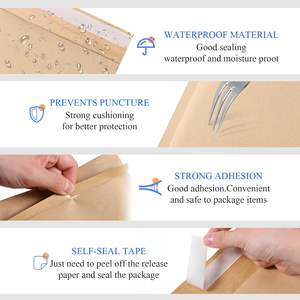 Sobre de Papel Kraft con Burbujas, Resistente a Impactos y al Agua, Bolsa de Mensajería para Comercio Electrónico, Embalaje Logístico - Product Image 4