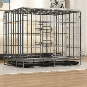 <span class=keywords><strong>Cage</strong></span> pour chien de petite et moyenne taille, renforcée, pliable, en fil métallique solide, pour chiens et chats, utilisation en intérieur - Product Image 2